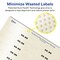 Avery Pearlized Ivory Barbell Labels with Sure Feed Technology, .5" x 2.5"
